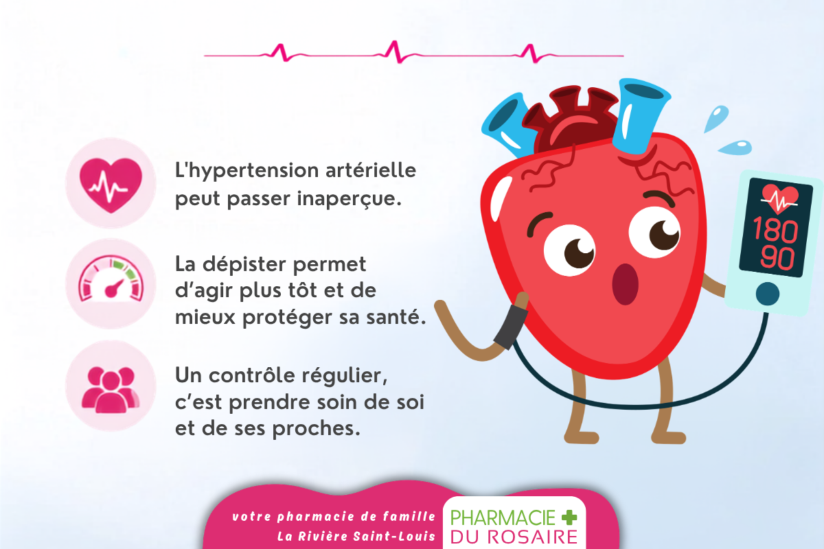 Prêt gratuit d’un tensiomètre pendant 5 à 7 jours à la Pharmacie du Rosaire
